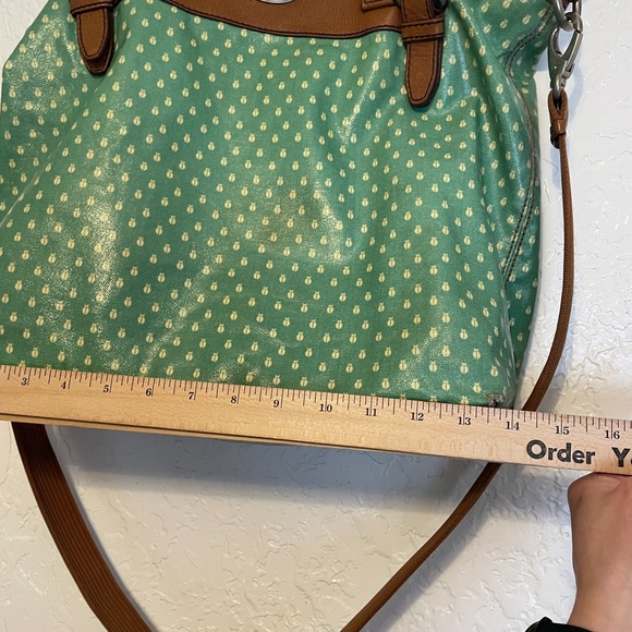 🌻Fossil Key•Per Green Coated Canvas Tote - Picture 12 of 12